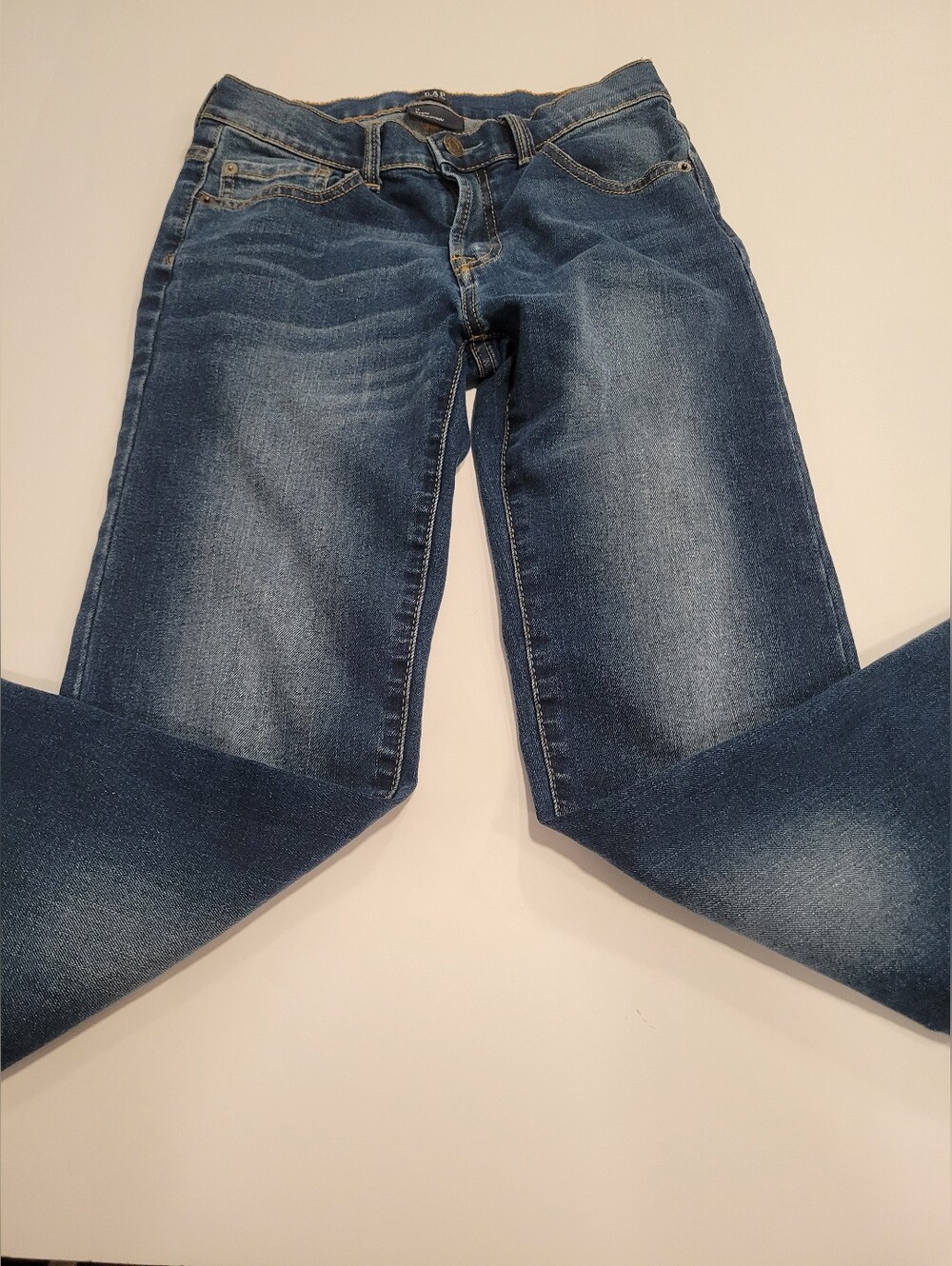 Gap Boys Denim Regular Stretch Straight Jeans Size 12 Adjustable Waistband